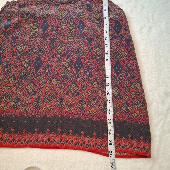 Joie 100% Silk Tunic Top Sz XS Racerback Boho Western Coastal Cowgirl Hippie - Picture 10 of 12